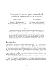 Computing divisors and common multiples of quasi