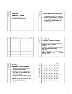 4.2 Prime & Composite Numbers