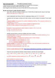 New Curriculum 2014 - Y6 maths to practise at