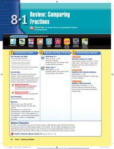 Review: Comparing Fractions