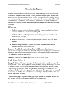 Dynamic Number Grids—Multiples and Patterns