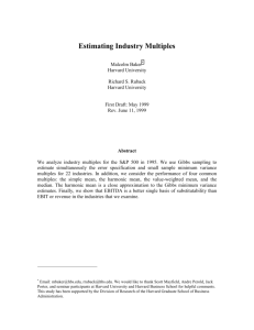 Estimating Industry Multiples - HBS People Space