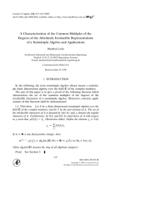 A Characterization of the Common Multiples of the Degrees of the