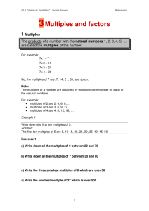 3Multiples and factors - IES Andrés de Vandelvira