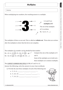 Multiples - E