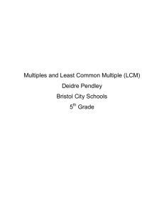 Multiples and Least Common Multiple (LCM)