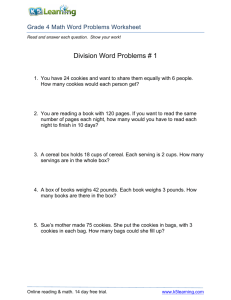 Division Word Problems # 1