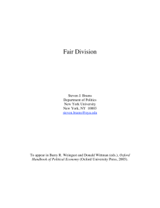 Fair Division - New York University