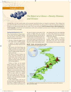 The Report at a Glance—Density, Distance, and Division