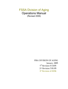 FSSA Division of Aging Operations Manual