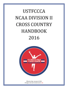 USTFCCCA NCAA DIVISION II CROSS COUNTRY HANDBOOK 2016
