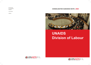 UNAIDS Division of Labour 2010