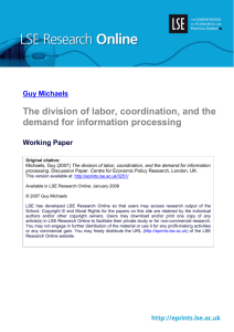 The division of labor, coordination, and the demand for information
