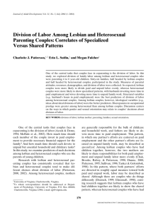 Division of Labor Among Lesbian and Heterosexual Parenting
