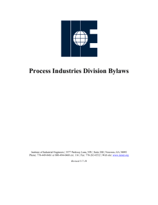 Process Industries Division Bylaws