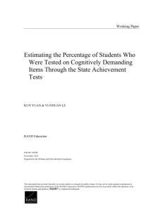 Estimating the Percentage of Students Who Were Tested on