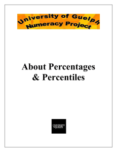About Percentages and Percentiles