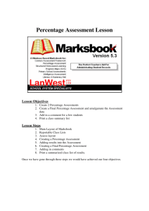 Percentage - Marksbook Academic Reporting System