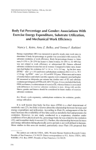 Body Fat Percentage and Gender: Associations With