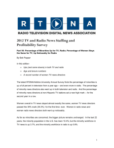 Percentage of Minorities Up for TV, Radio