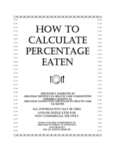 How To Calculate Percentage Eaten