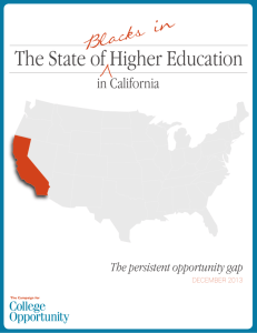 The State of Blacks in Higher Education in California