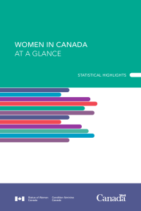 Women in Canada at a Glance: Statistical Highlights
