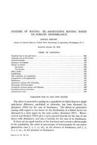 Systems of mating. III. Assortative mating based on somatic