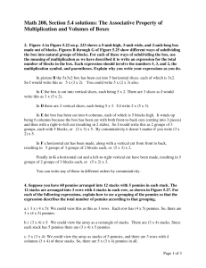 Math 208, Section 5.4 solutions: The Associative Property of