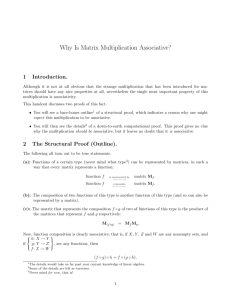 Why Is Matrix Multiplication Associative?