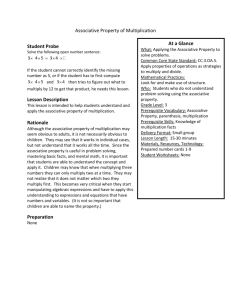 Associative Property of Multiplication