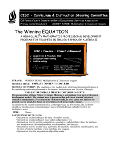 CISC - Curriculum & Instruction Steering Committee