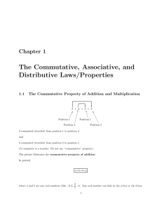 The Commutative, Associative, and Distributive Laws/Properties