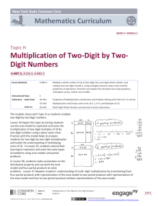 Multiplication of Two-Digit by Two- Digit Numbers