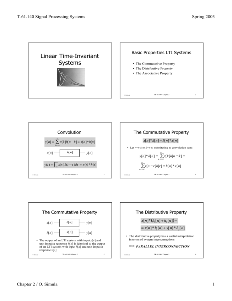 Linear Time-Invariant Systems