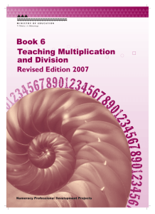 Book 6: Teaching Multiplication and Division