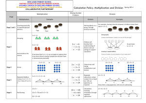 Calculation Policy - Multiplication and Division