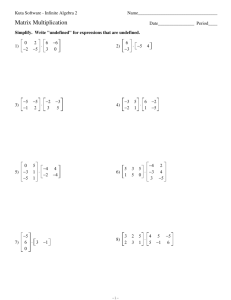 Matrix Multiplication