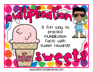 A fun way to practice multiplication facts with sweet