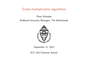 Scalar-multiplication algorithms