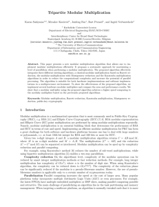 Tripartite Modular Multiplication - COSIC