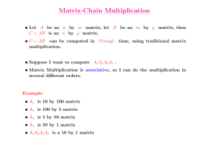 Matrix-Chain Multiplication