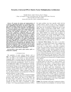 Towards a Universal FPGA Matrix-Vector Multiplication Architecture