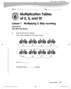 Multiplication Tables of 2, 5, and 10