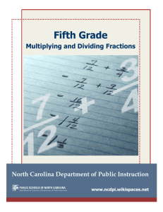 Fifth Grade - NC Mathematics