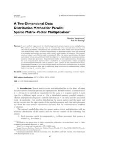 A Two-Dimensional Data Distribution Method for Parallel Sparse