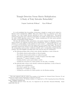Triangle Detection Versus Matrix Multiplication: A Study of Truly