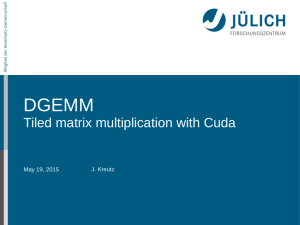 Tiled matrix multiplication with CUDA