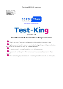 Test-king.1z0-548.86 questions. Oracle 1z0-548