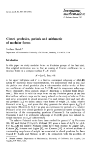 Closed geodesics, periods and arithmetic of modular forms
